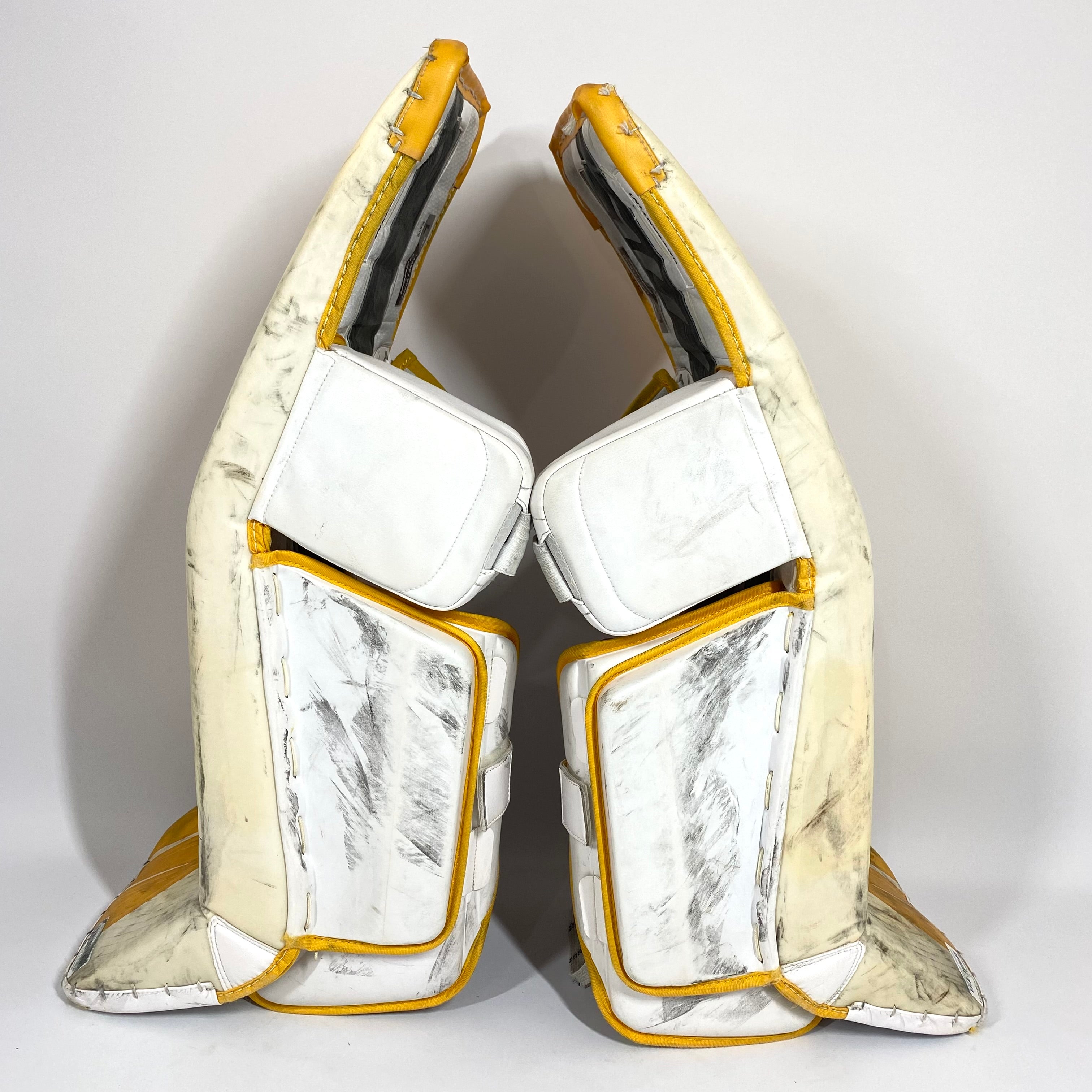 Bauer Supreme UltraSonic - Ensemble complet de gardien de but Pro Stock d'occasion (blanc/jaune)